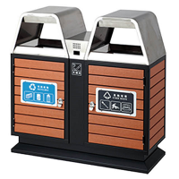 戶外鋼塑木垃圾桶防腐室外環(huán)保環(huán)衛(wèi)垃圾箱分類(lèi)果皮箱支持批發(fā)定制