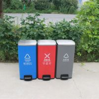 河南天祥 鍍鋅室內(nèi)三分類(lèi)腳踏環(huán)保垃圾桶 支持定做 廠家直銷(xiāo)
