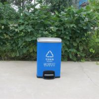 鍍鋅單桶腳踏式環(huán)保垃圾桶 廠家直銷(xiāo) 支持定做 河南天祥