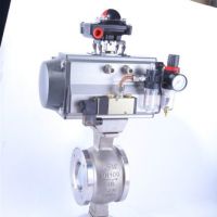 氣動v型調節(jié)閥-V型不銹鋼法蘭球閥工廠價直銷